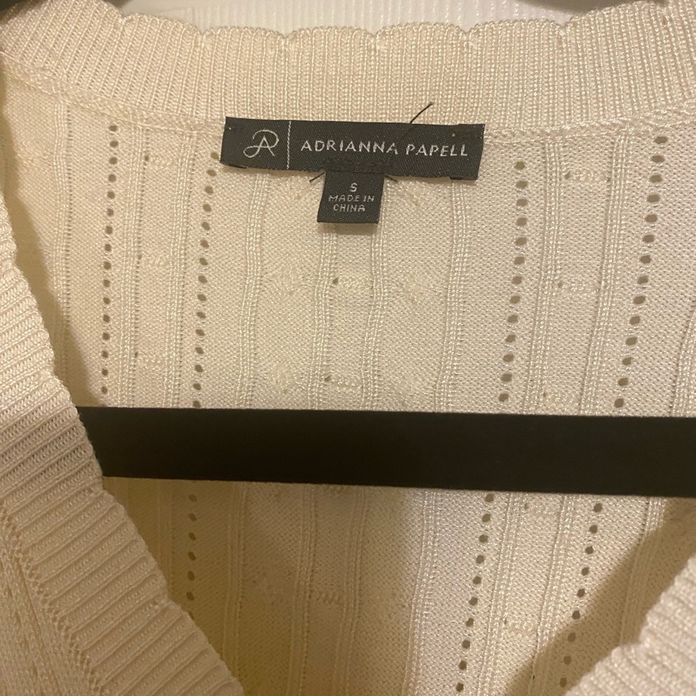 Adrianna Papell -  Cream Kniy Sweater - Picture 2 of 4